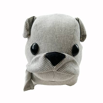 Weighted Door Stop- Frenchie - Charcoal Pinstripe