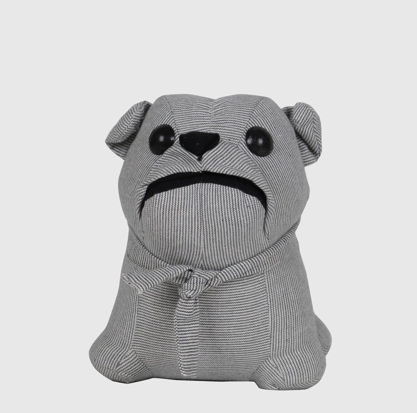 Weighted Door Stop- Frenchie - Charcoal Pinstripe