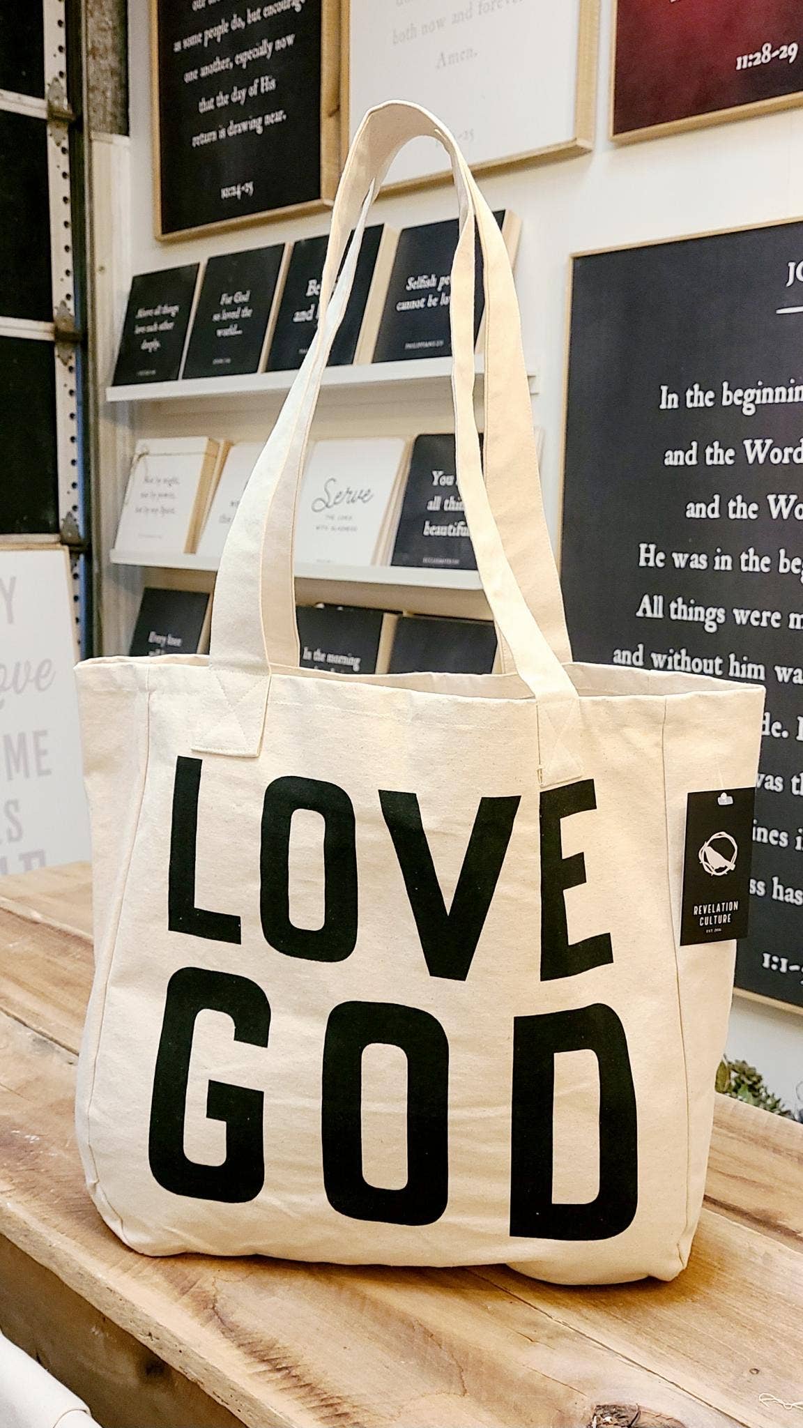 Large Tote Bag - Love God/Love Others