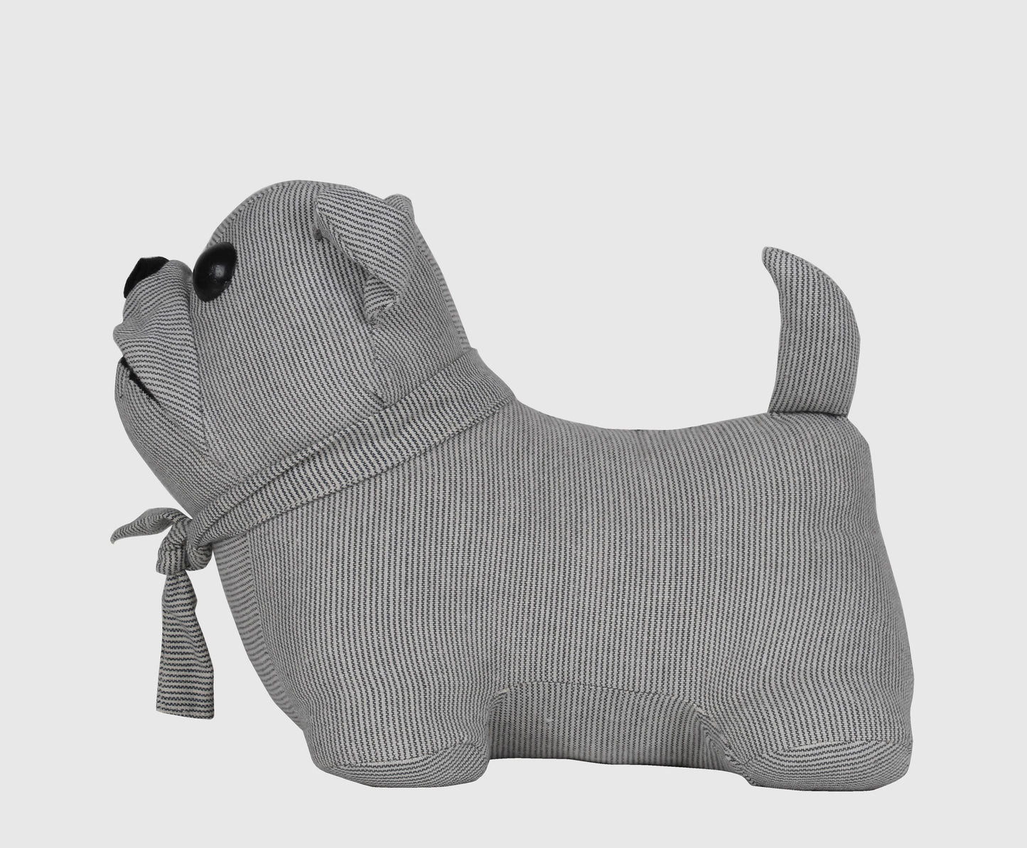 Weighted Door Stop- Frenchie - Charcoal Pinstripe