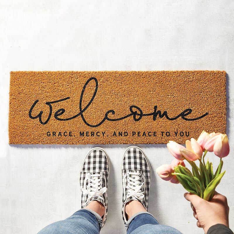 Door Mat - Welcome Grace Mercy Peace to You