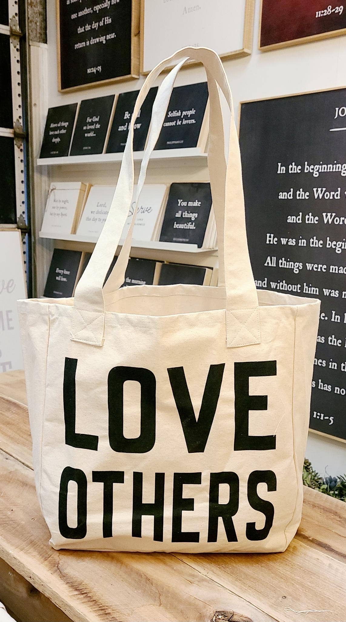 Large Tote Bag - Love God/Love Others