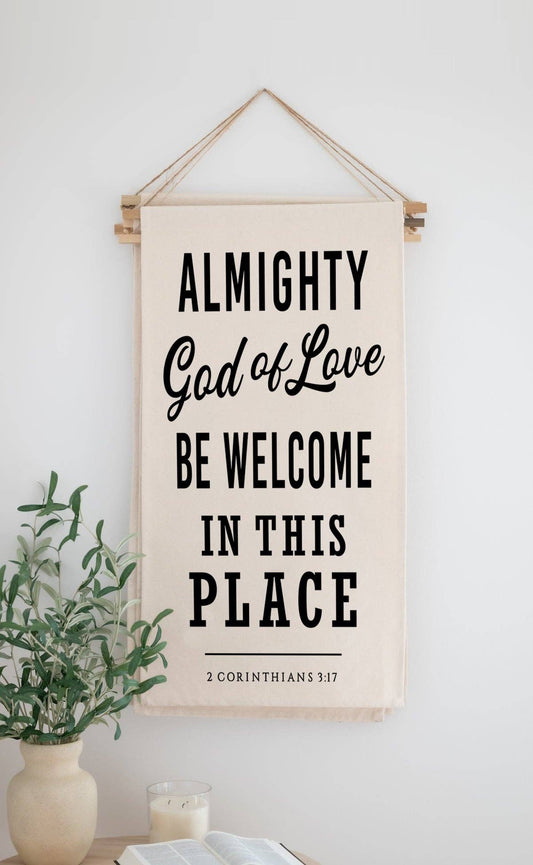 Hanging Scroll Banner | Almighty God of Love