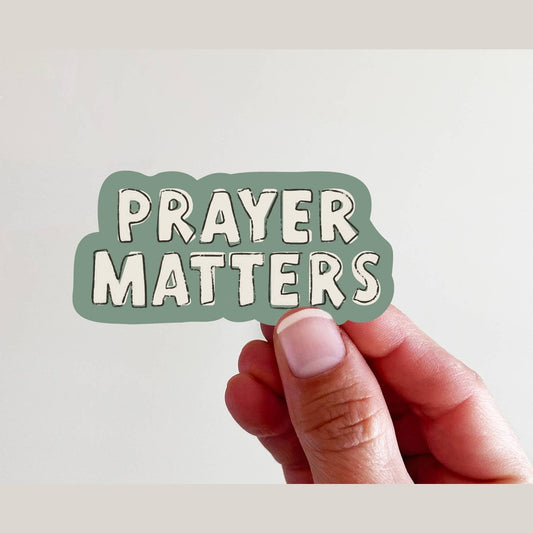 Prayer Matters Vinyl Laptop Bottle Sticker