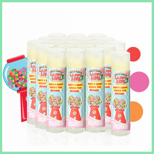 Pappy's Happy Bubble Yum  - Lappy Lips - Kids lip Balm